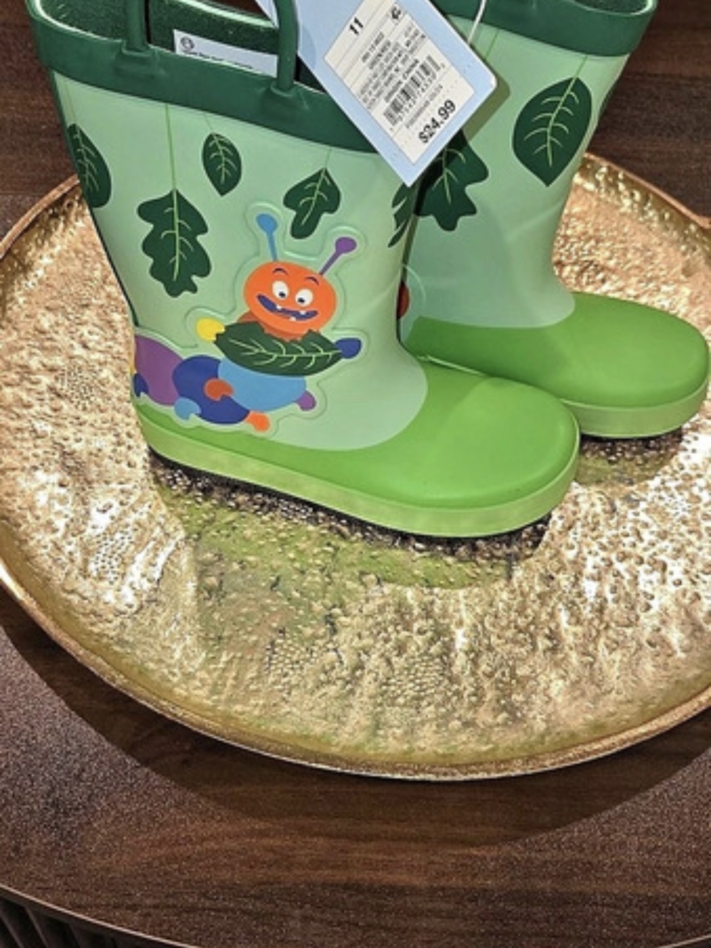 Cat & Jack Kesi Rain Boots Green Girls US 11